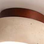 Modern Travertine Flush Mount Ceiling Light — Harbor Light Co.