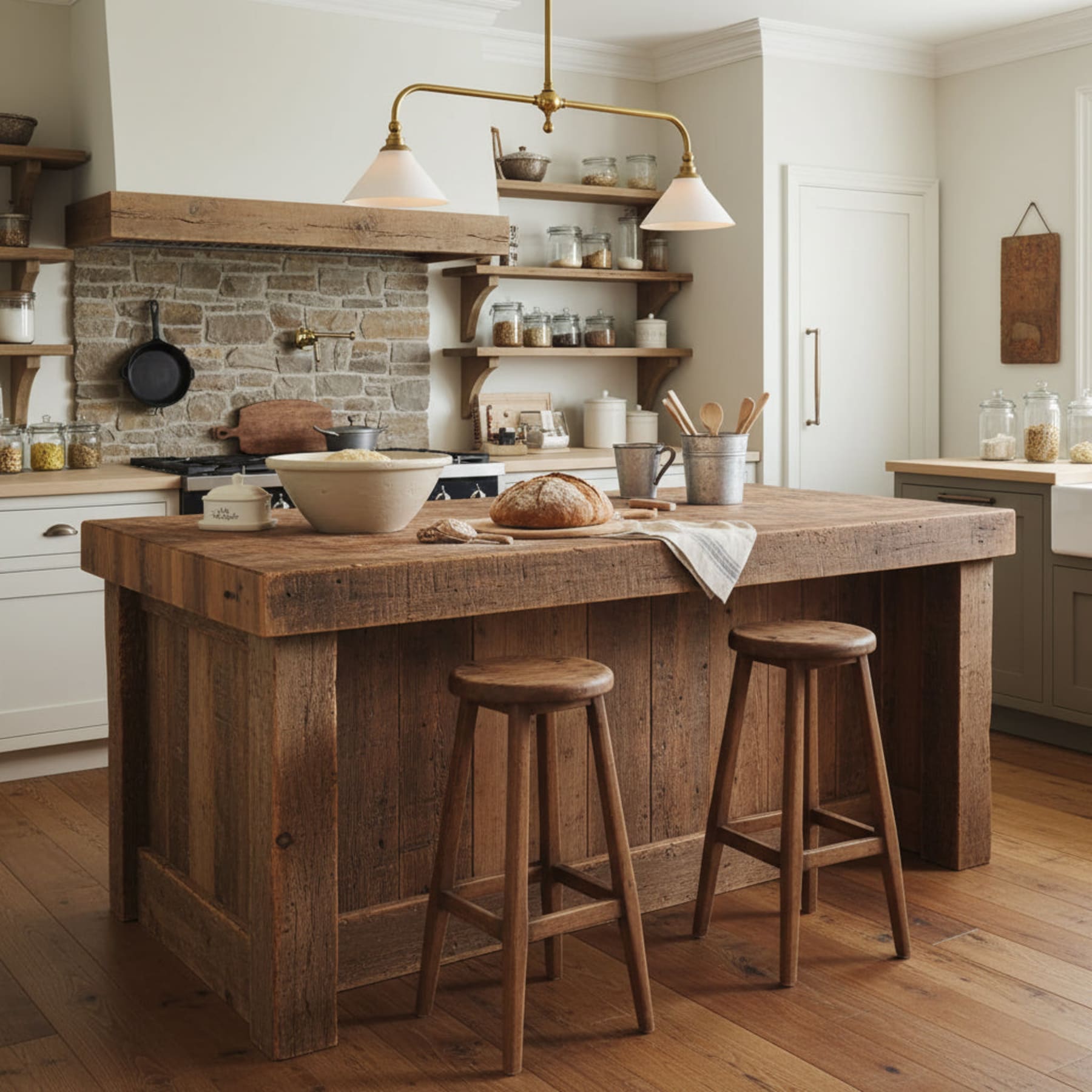 Modern Brass Pendant Light With Ceramic Shades for Dining Room — Harbor Light Co.