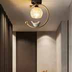 Modern Brass Semi-Flush Ceiling Light for Living Room — Harbor Light Co.