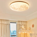 Modern Wood Flush Mount Ceiling Light With LED Bulbs For Bedroom — Harbor Light Co.
