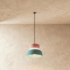 Modern Aluminum Two-Tone Pendant Light With Warm LED Glow in Pink and Blue — Harbor Light Co.