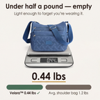 Lightweight Quilted Nylon Crossbody Bag with Multiple Zippered Pockets