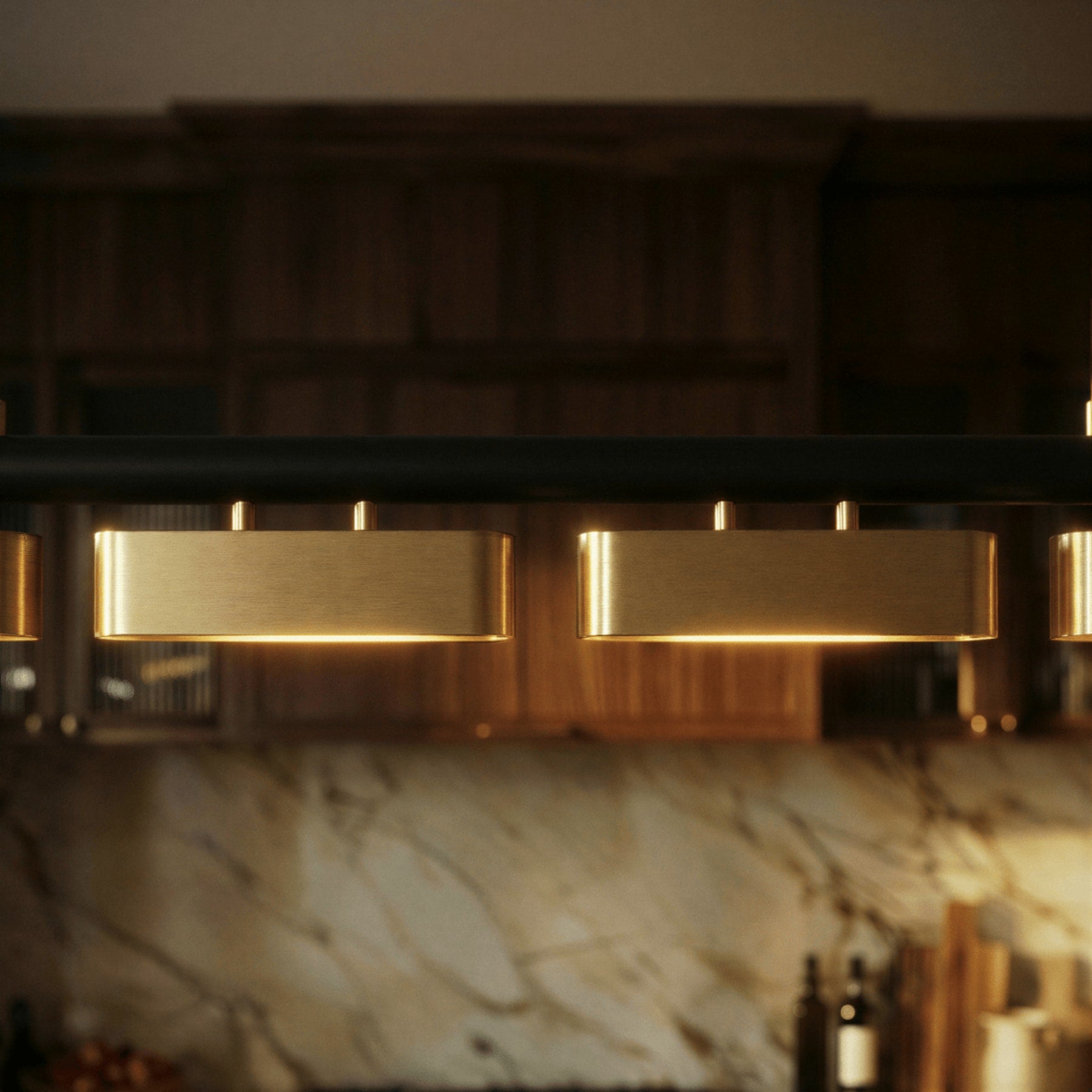 Modern Stainless Steel Linear Chandelier for Dining Room — Harbor Light Co.
