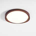 Modern Wood Flush Mount Ceiling Light With Tri-Color Glow — Harbor Light Co.