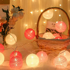 Cotton Ball String Lights LED Garland Fairy Lights USB or Battery Powered for Bedroom Nursery and Party Decor