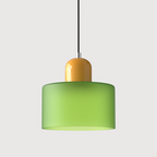 Bauhaus Glass Pendant Light with E27 Socket and Adjustable Cord