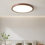 Modern Wood Flush Mount Ceiling Light With Slim Low-Profile Design — Harbor Light Co.