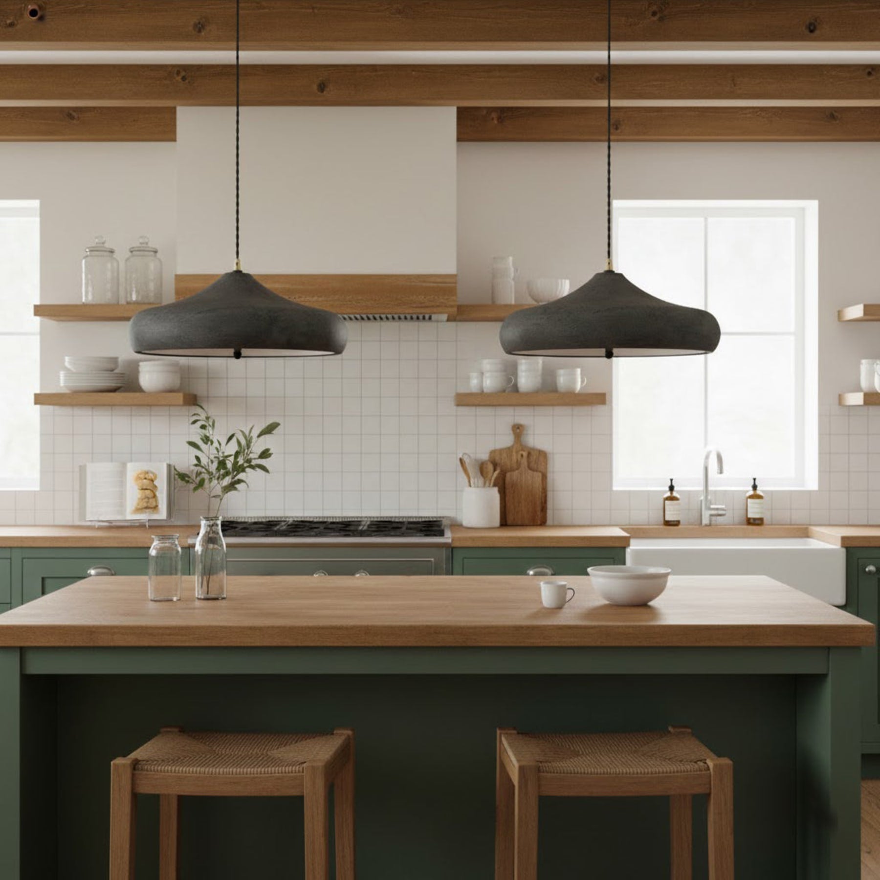 Modern Iron Pendant Light With Warm LED Glow for Dining Room — Harbor Light Co.