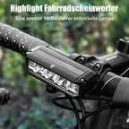 Rechargeable LED Bike Headlight Super Bright Wide Angle Bicycle Front Light with Battery Indicator USB Charging and Waterproof Housing