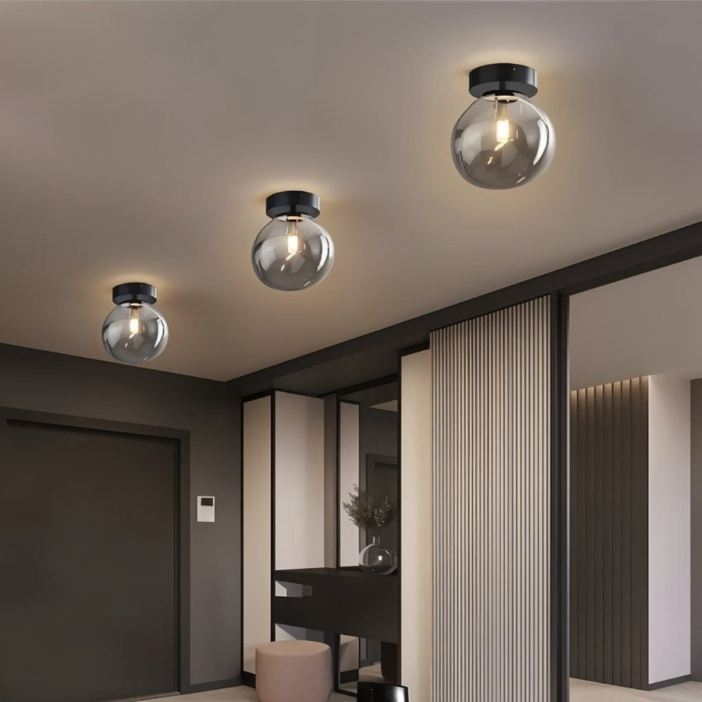 Modern Glass Semi-Flush Mount Ceiling Light for Living Room — Harbor Light Co.