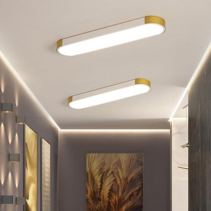 Modern Linear Metal Flush Mount Ceiling Light With Dimmable Remote — Harbor Light Co.