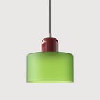 Bauhaus Glass Pendant Light with E27 Socket and Adjustable Cord