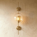 Modern Glass Wall Light With Warm LED Glow in B: D27" (D10.6 cm) x H21.6"(55cm) / 12W — Harbor Light Co.