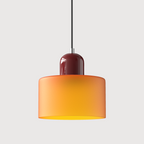 Bauhaus Glass Pendant Light with E27 Socket and Adjustable Cord