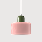 Bauhaus Glass Pendant Light with E27 Socket and Adjustable Cord