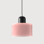 Bauhaus Glass Pendant Light with E27 Socket and Adjustable Cord