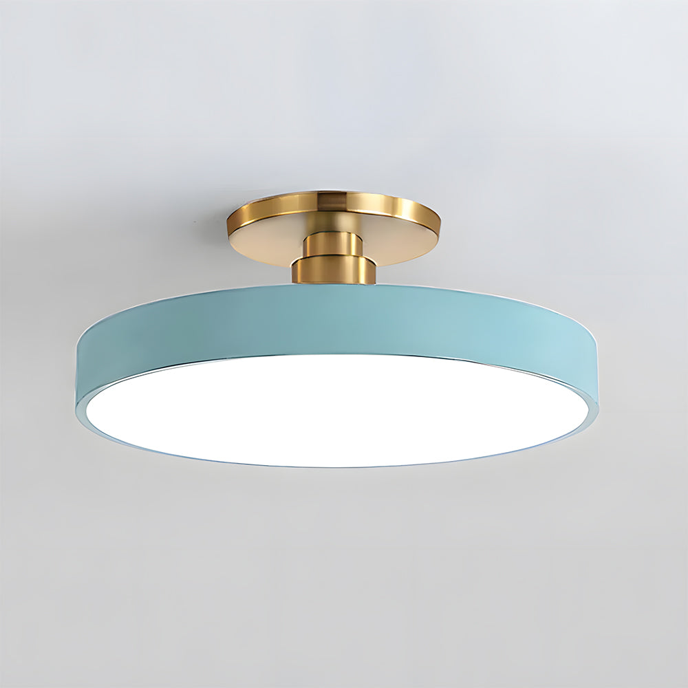 Modern Circular Semi Flush Mount LED Ceiling Light