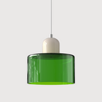 Bauhaus Glass Pendant Light with E26 Socket and Adjustable Cord