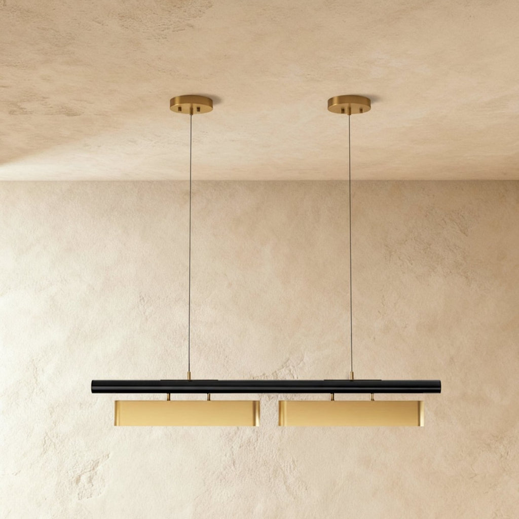 Modern Stainless Steel Linear Chandelier for Dining Room — Harbor Light Co.