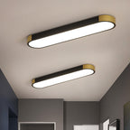 Modern Linear Metal Flush Mount Ceiling Light With Dimmable Remote — Harbor Light Co.