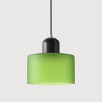 Bauhaus Glass Pendant Light with E27 Socket and Adjustable Cord