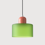 Bauhaus Glass Pendant Light with E27 Socket and Adjustable Cord