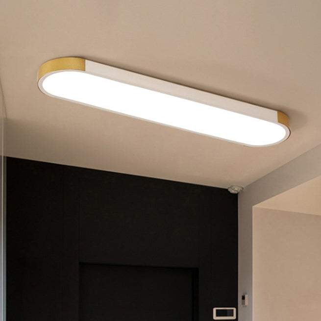 Modern Linear Metal Flush Mount Ceiling Light With Dimmable Remote — Harbor Light Co.