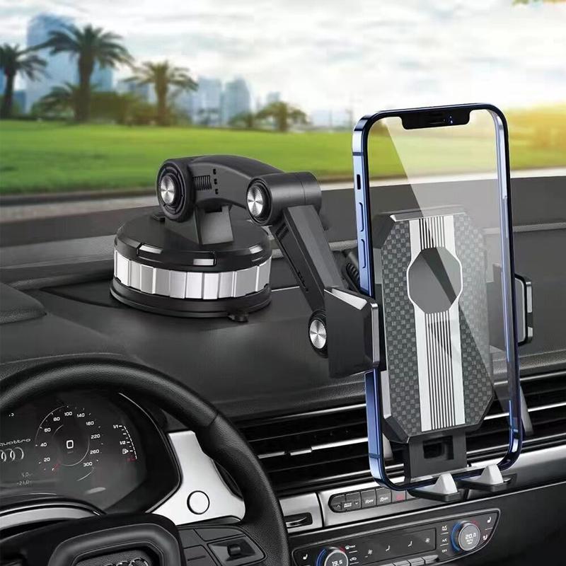 Car Phone Mount Dashboard Windshield Suction Cup Phone Holder with Telescopic Arm and Rotating Ball Joint