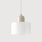Bauhaus Glass Pendant Light with E26 Socket and Adjustable Cord