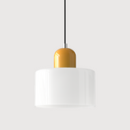Bauhaus Glass Pendant Light with E27 Socket and Adjustable Cord