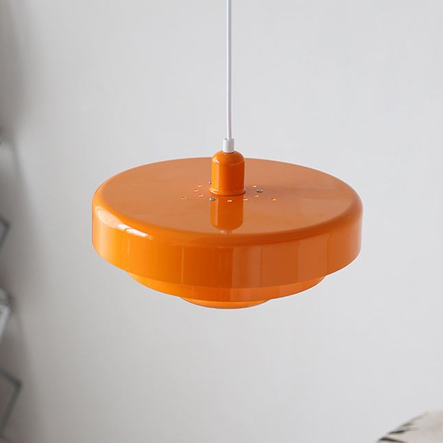 Mid-Century Metal Dining Room Pendant Light with Layered Disc Shade