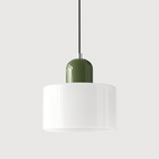 Bauhaus Glass Pendant Light with E27 Socket and Adjustable Cord