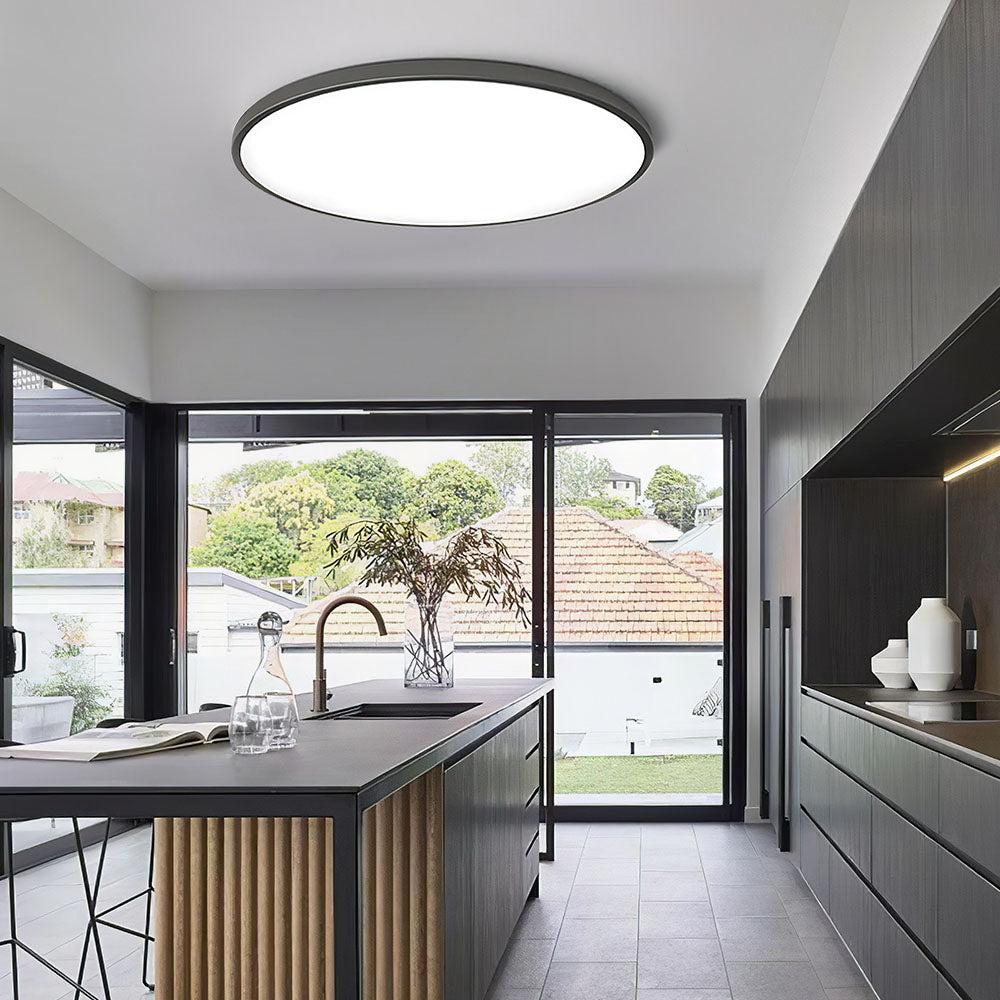 Modern Round Flush Mount LED Ceiling Light with Slim Profile