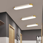 Modern Linear Metal Flush Mount Ceiling Light With Dimmable Remote in White — Harbor Light Co.