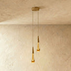 Modern Crystal Pendant Light With Adjustable LED Glow in 2 Pcs — Harbor Light Co.