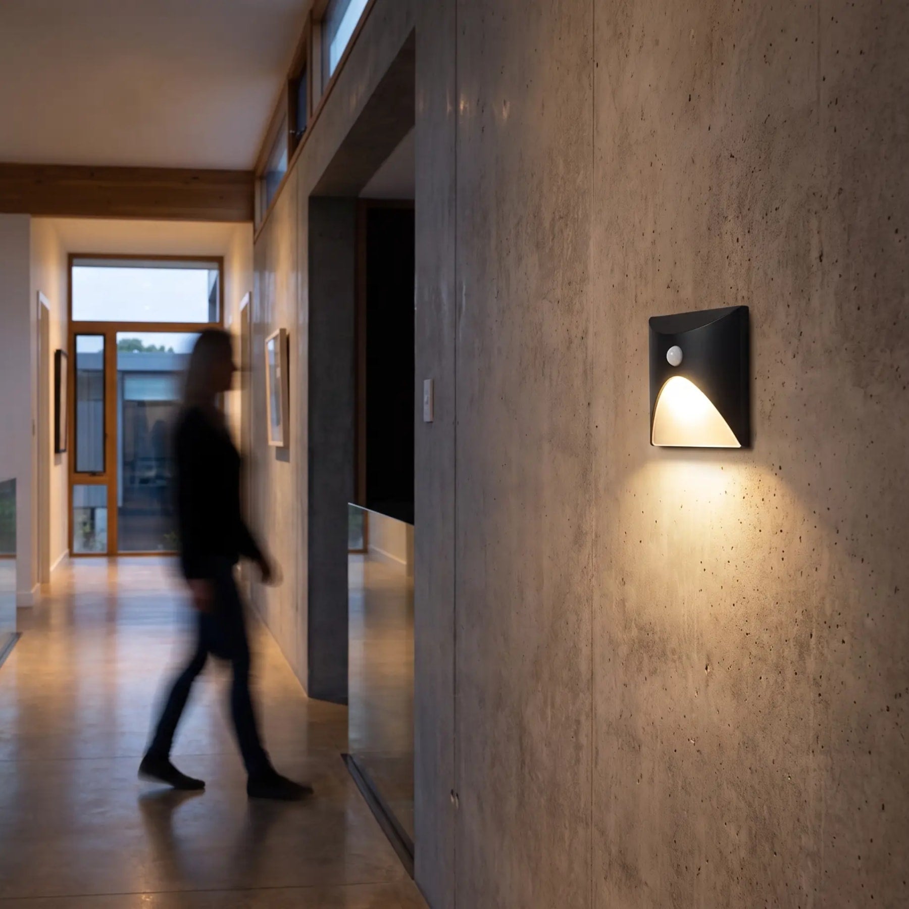 Modern Aluminum Wall Light With Motion Sensor for Hallways — Harbor Light Co.