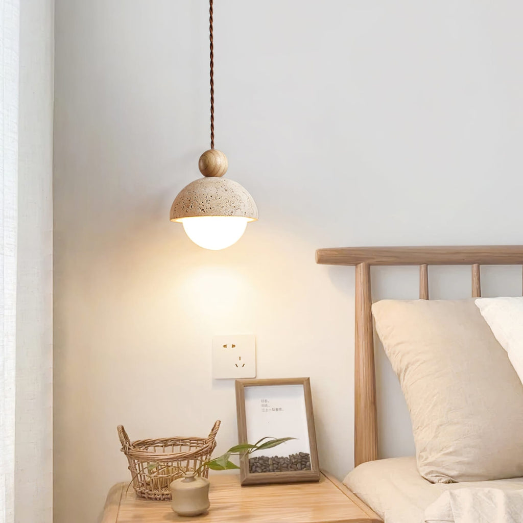 Modern Travertine Stone Pendant Light for Dining Room — Harbor Light Co.