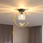 Modern Brass Semi-Flush Ceiling Light for Living Room — Harbor Light Co.