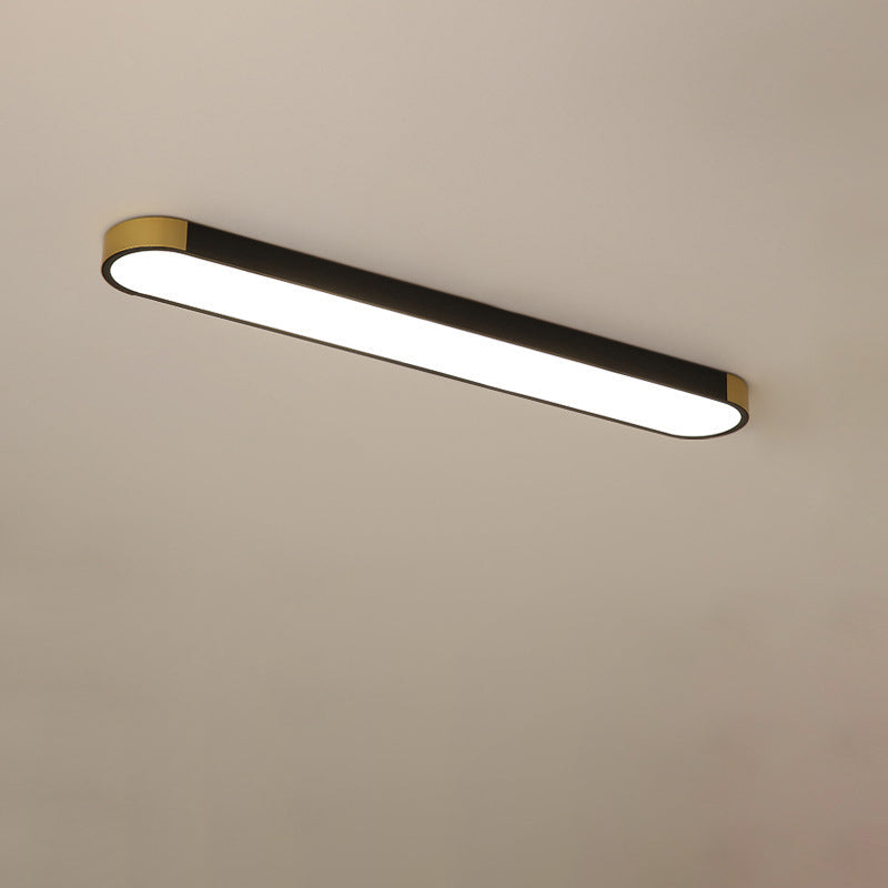 Modern Linear Metal Flush Mount Ceiling Light With Dimmable Remote — Harbor Light Co.
