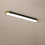 Modern Linear Metal Flush Mount Ceiling Light With Dimmable Remote — Harbor Light Co.