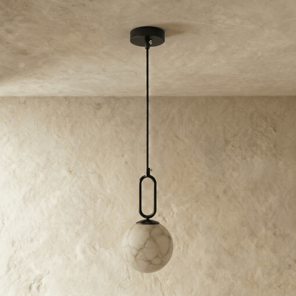 Modern Marble Pendant Light With Warm LED Glow for Dining Room — Harbor Light Co.