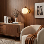 Modern Glass Wall Light With Warm LED Glow — Harbor Light Co.