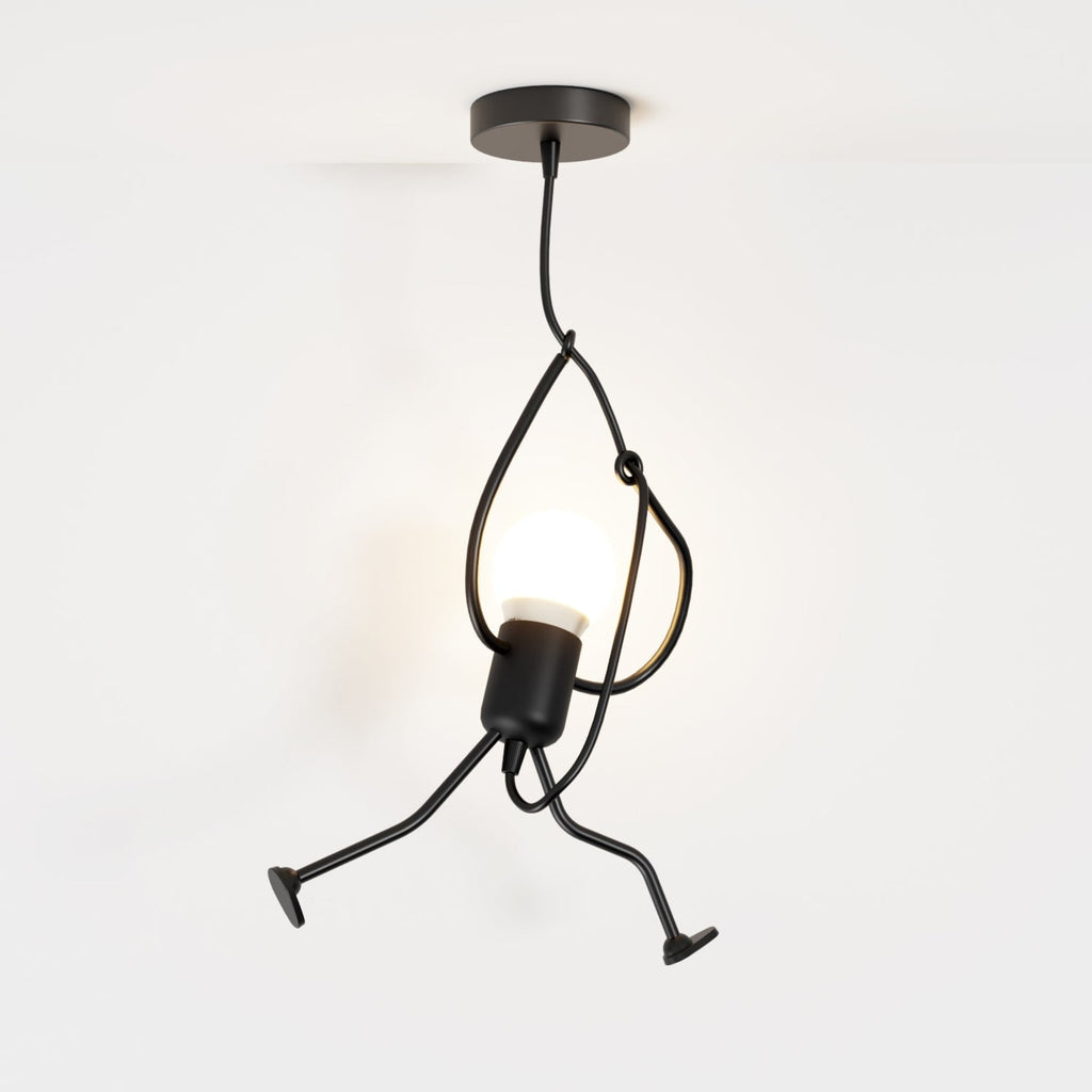 Modern Wrought Iron Pendant Light With Warm LED Glow — Harbor Light Co.