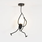 Modern Wrought Iron Pendant Light With Warm LED Glow — Harbor Light Co.