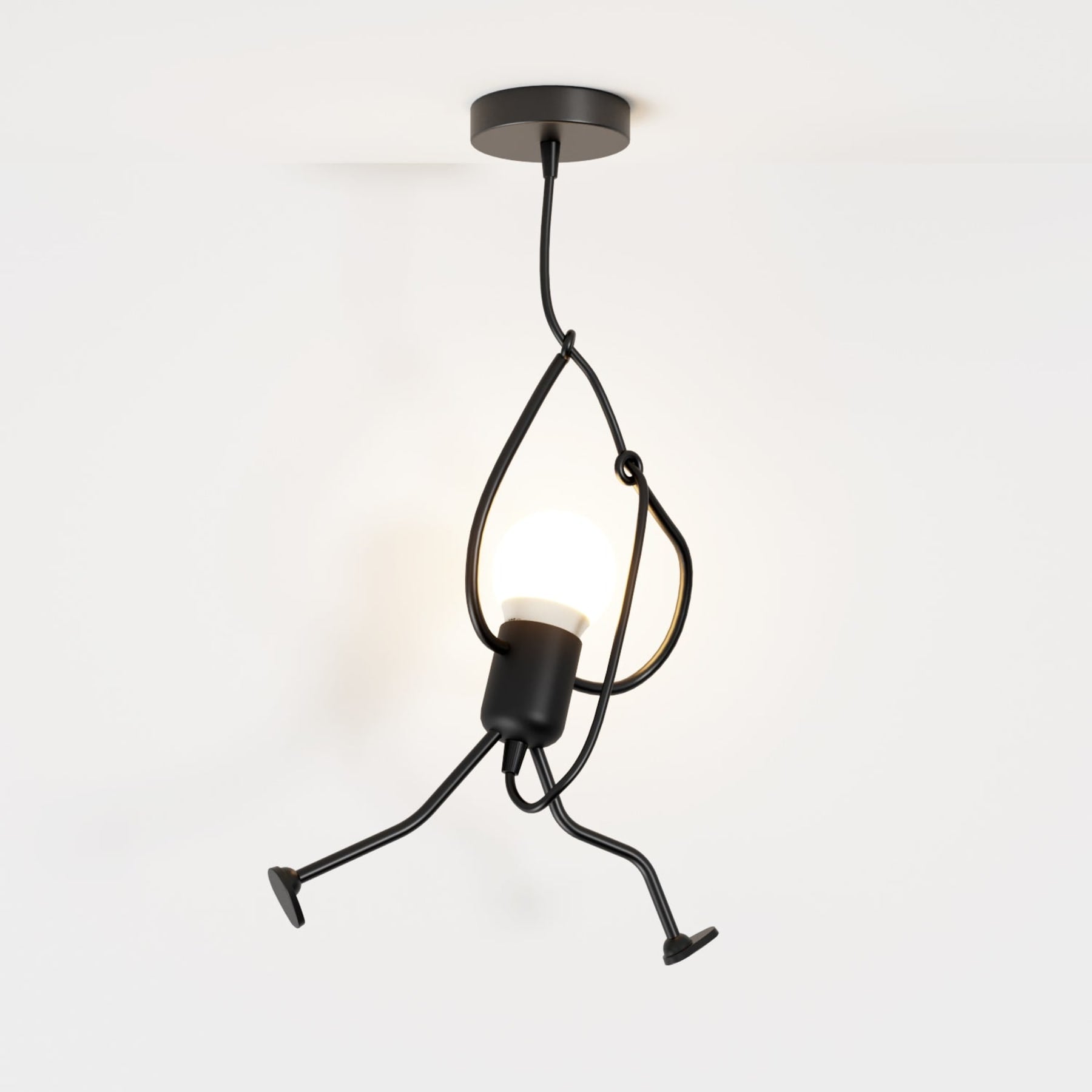 Modern Wrought Iron Pendant Light With Warm LED Glow — Harbor Light Co.