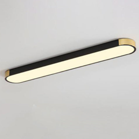 Modern Linear Metal Flush Mount Ceiling Light With Dimmable Remote — Harbor Light Co.
