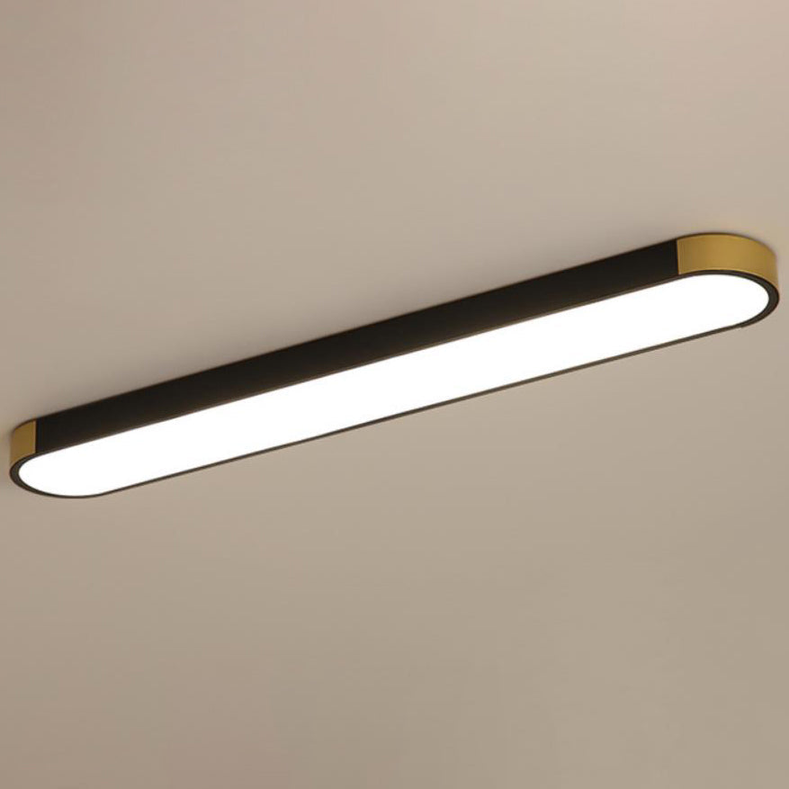 Modern Linear Metal Flush Mount Ceiling Light With Dimmable Remote — Harbor Light Co.