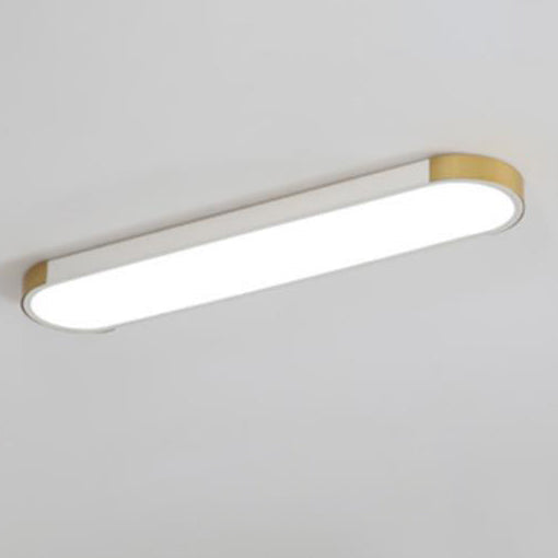 Modern Linear Metal Flush Mount Ceiling Light With Dimmable Remote — Harbor Light Co.