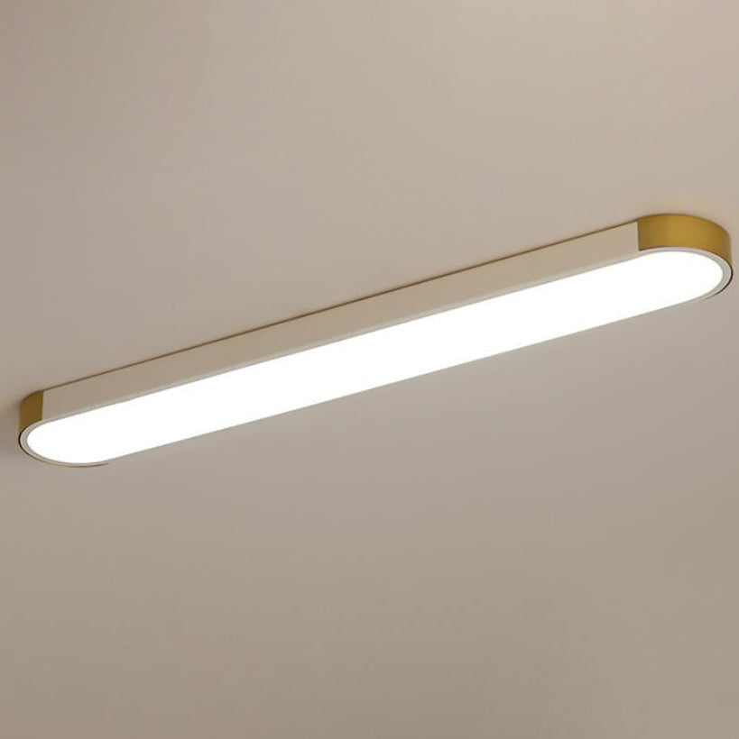 Modern Linear Metal Flush Mount Ceiling Light With Dimmable Remote — Harbor Light Co.