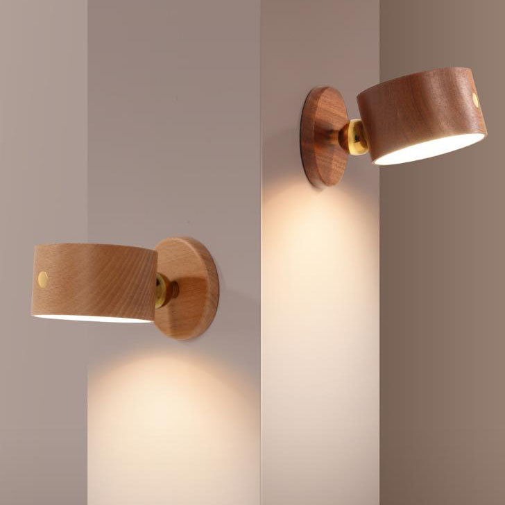 Modern Wood Cordless Wall Sconce With Rechargeable LED Glow — Harbor Light Co.